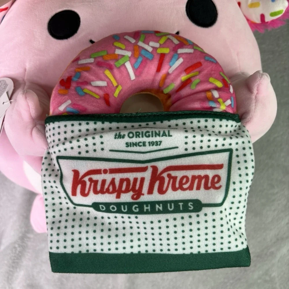 ZURU Snackles 12in Axolotl Plush Krispy Kreme Donut Stuffed Animal New w/ Tag